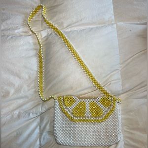 Beaded lemon bag